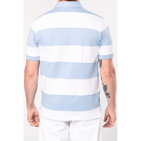 Kariban | Bicolor-Poloshirt RAY mit kurzen Ärmeln